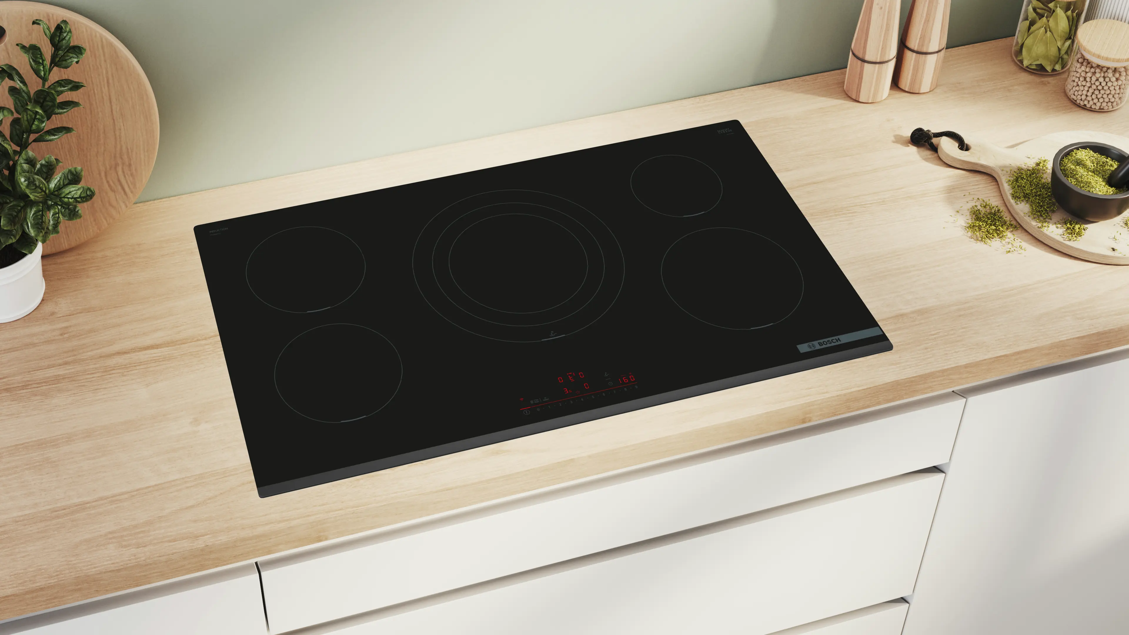 Serie 6 Inductiekookplaat 90 cm opbouwmontage zonder rand