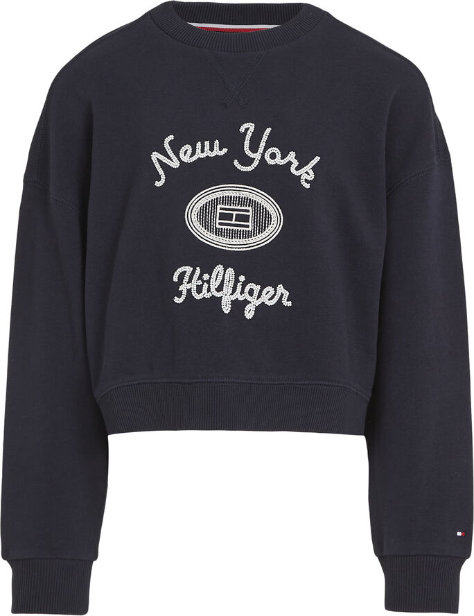 Tommy Hilfiger HILFIGER NY EMBROIDERED CREWNECK Desert sky