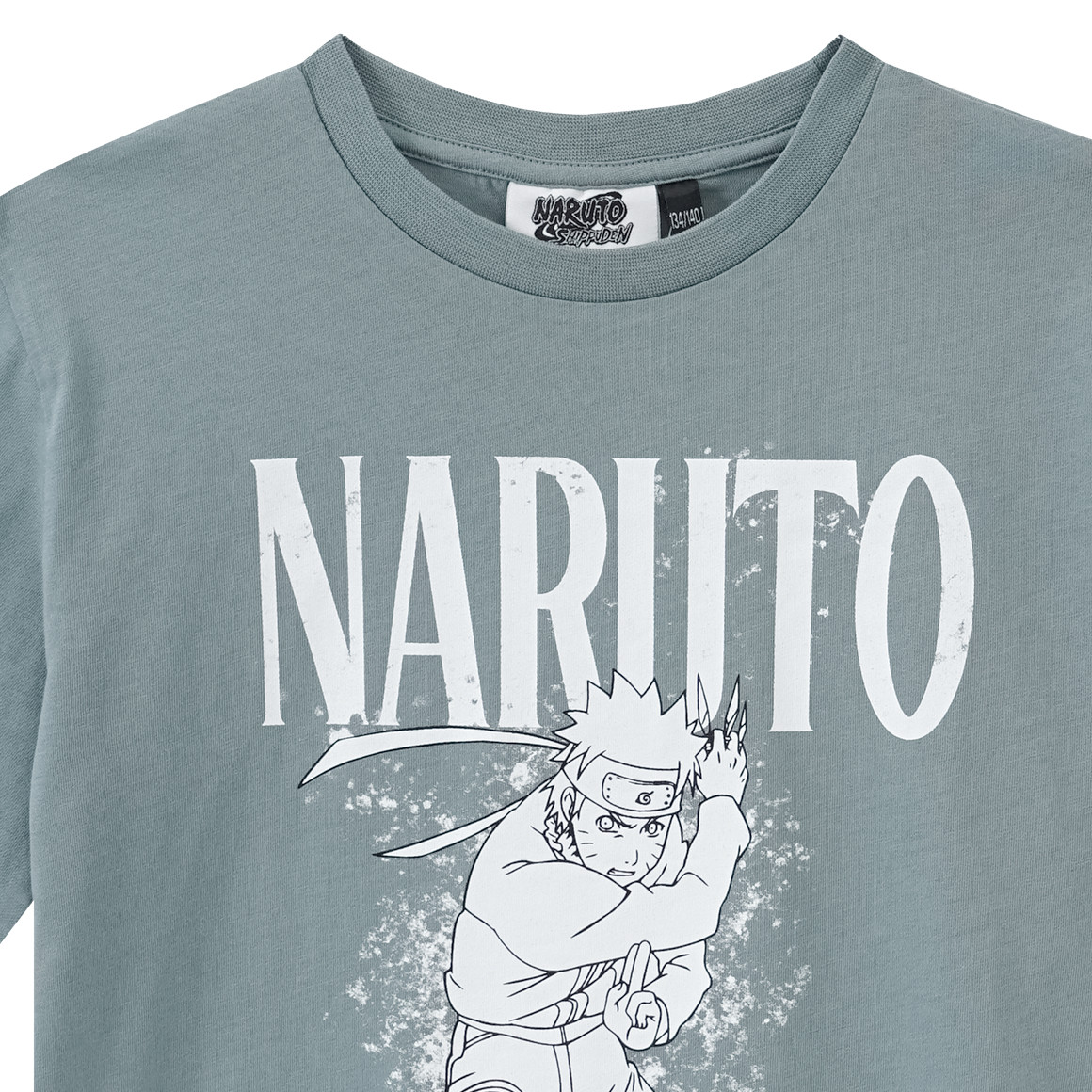 Yigga NARUTO T-Shirt mit großem Motiv dunkelgrün