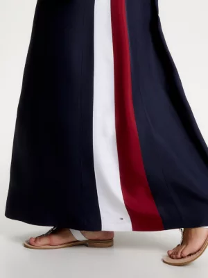Vestido longo sem mangas Curve Global Stripe