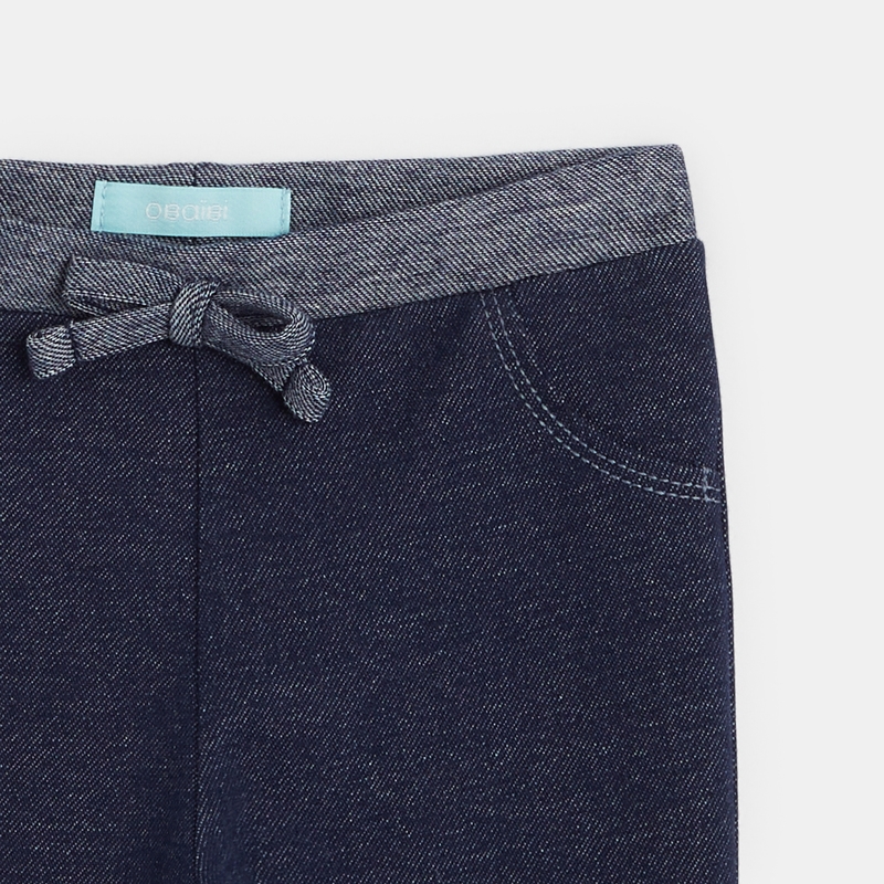 Pantalon molleton bleu bébé fille