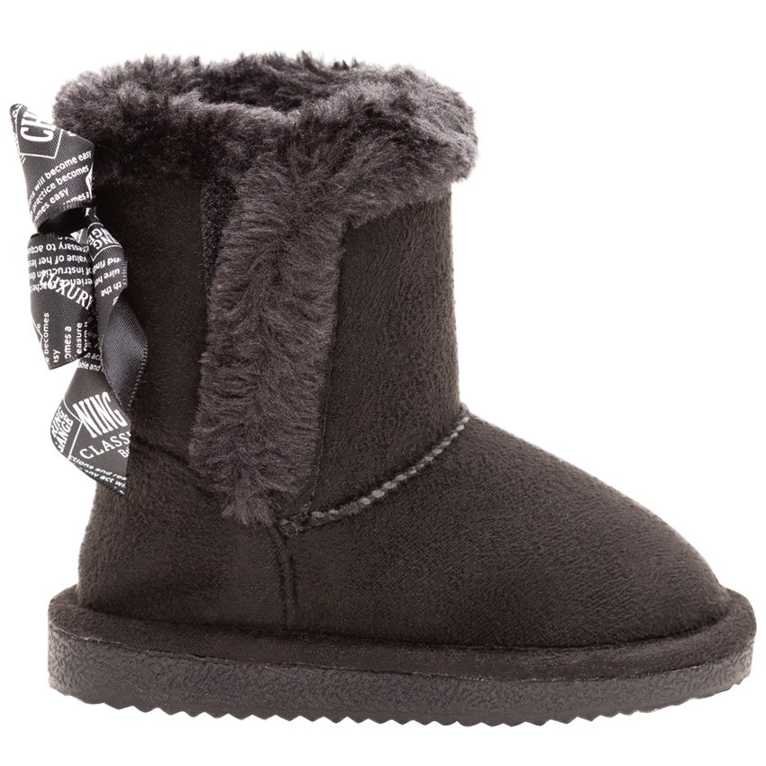 1/2 bottes fourrées avec noeuds imprimés en satin du 20 au 23