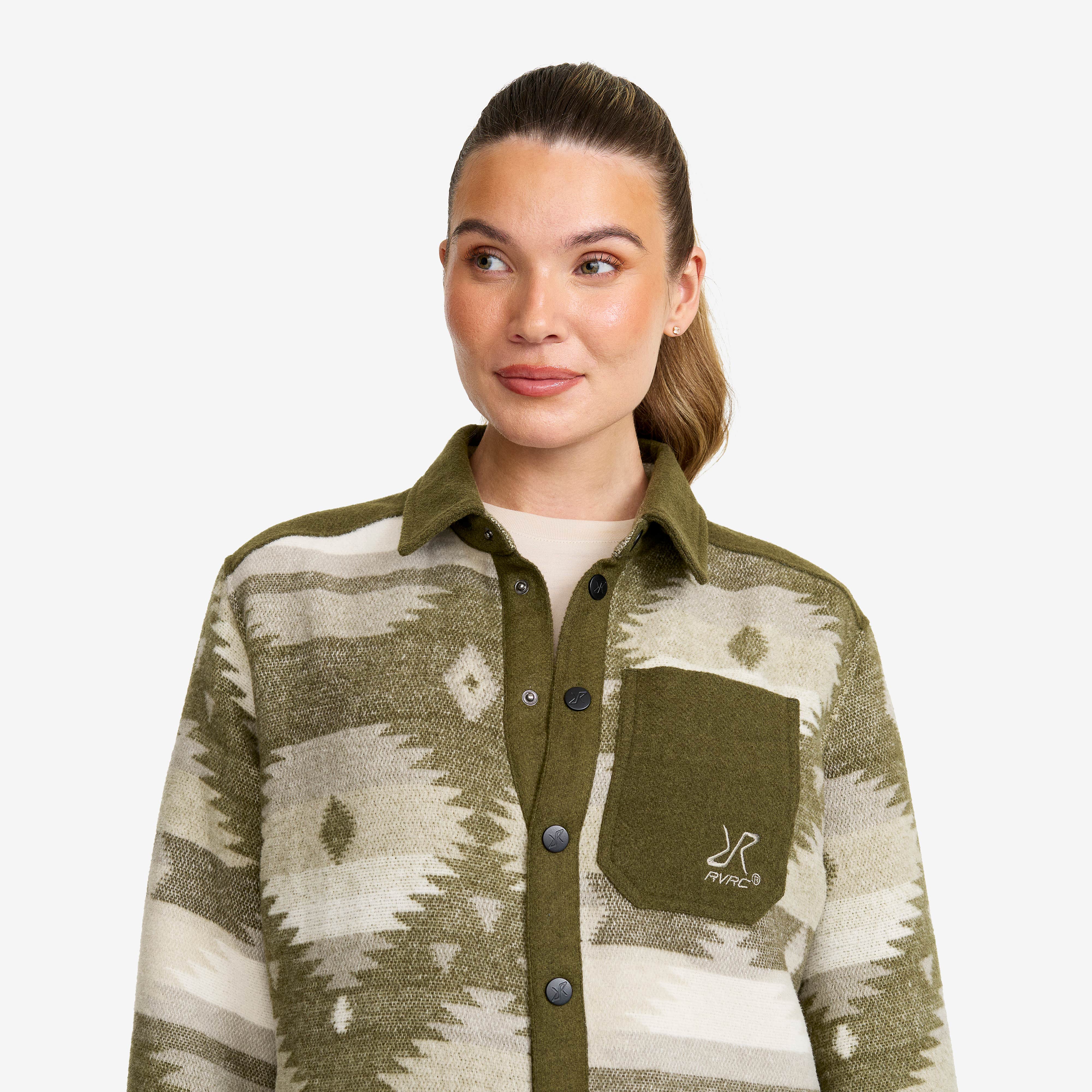 Highland Warm Overshirt Dame Grape Leaf/Oatmeal