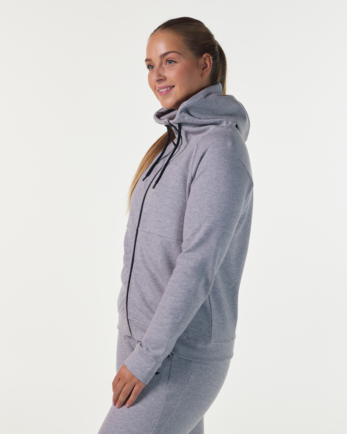 LEVITY Break Tech Zip Jacket Grey Marl
