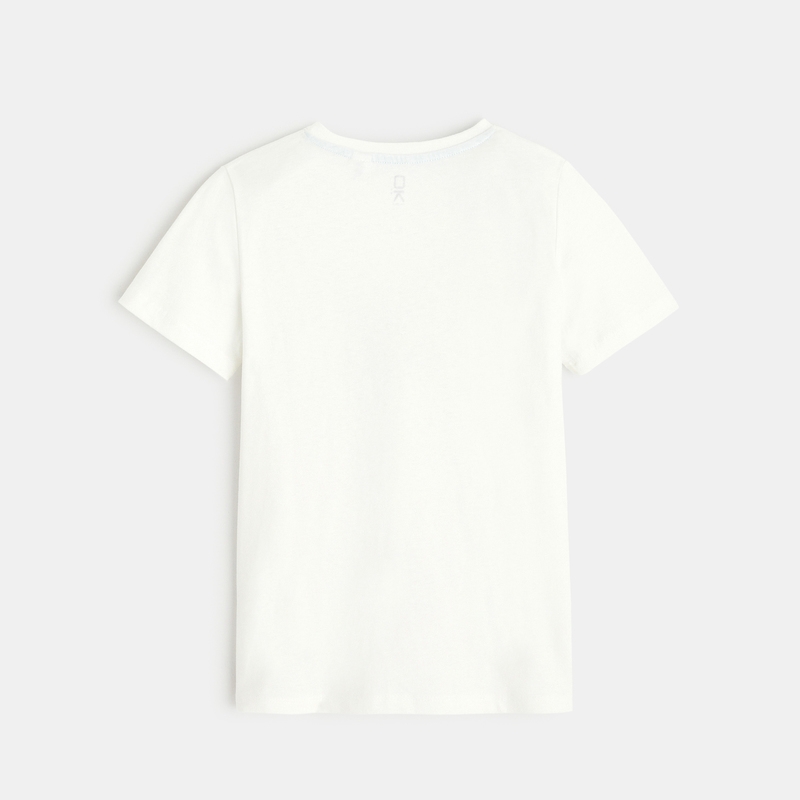 T-shirt motif dinosaures blanc garçon