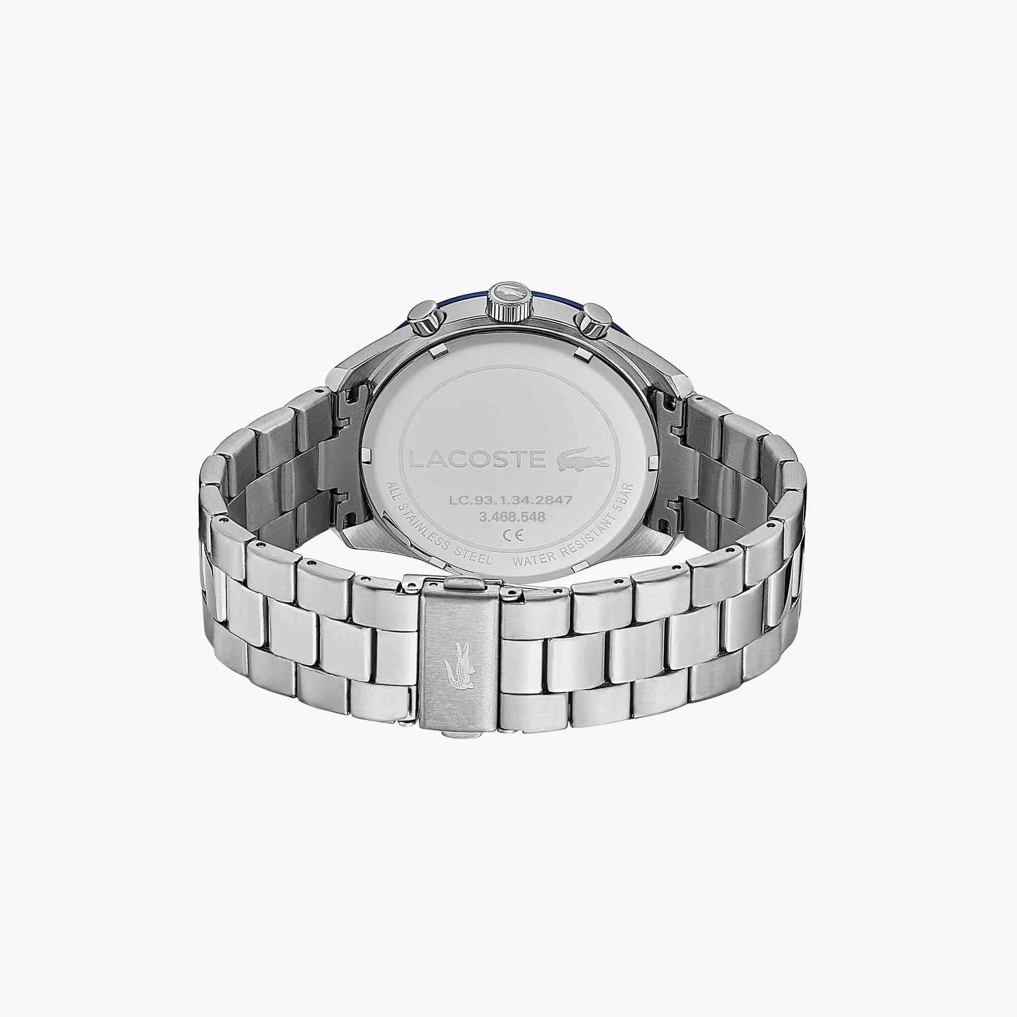 Montre chronographe Boston bleu marine avec bracelet en acier inoxydable Montres - Blanc - Lacoste - Homme