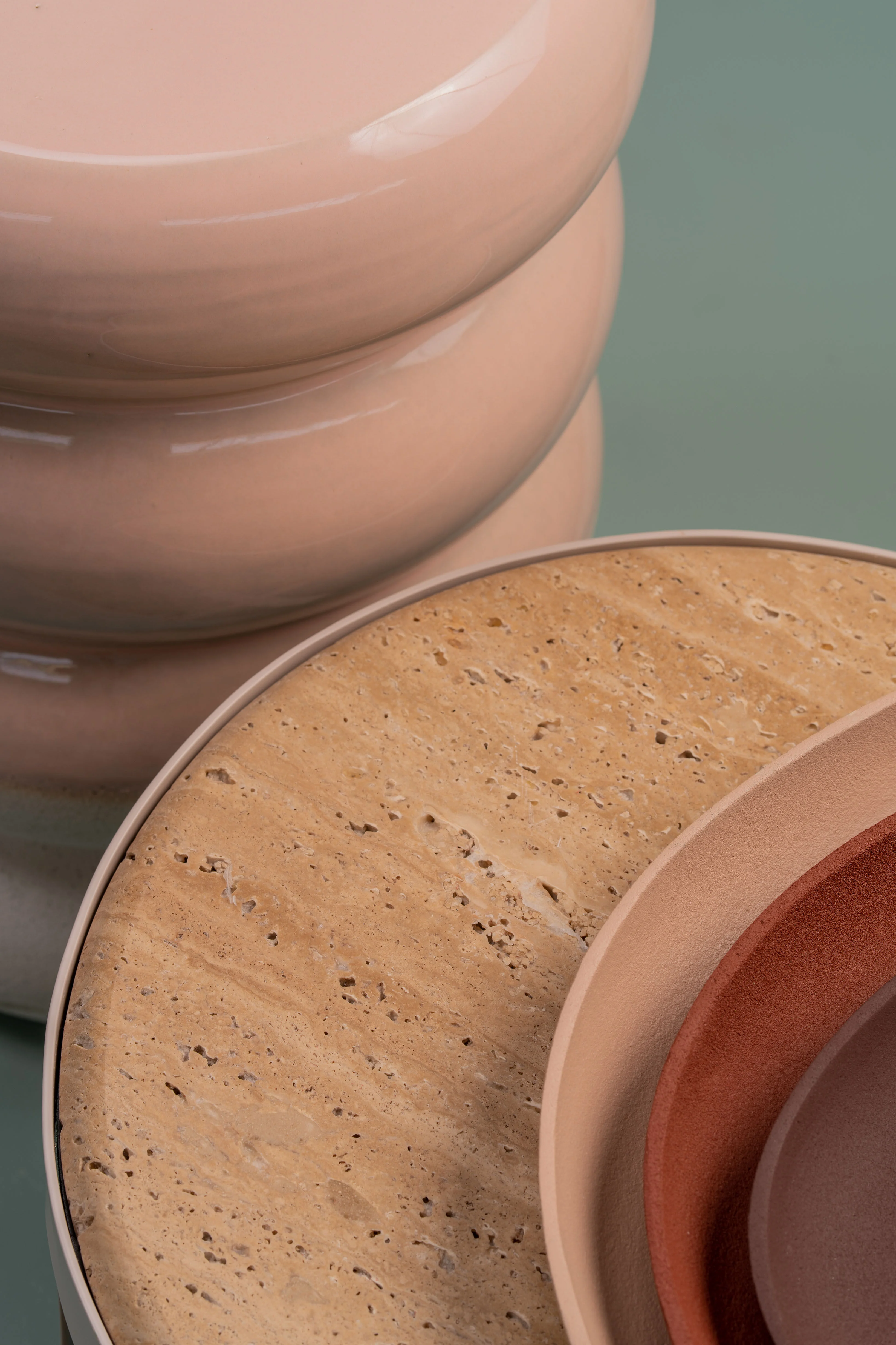 CHUBBY - Table d'appoint céramique | Rose