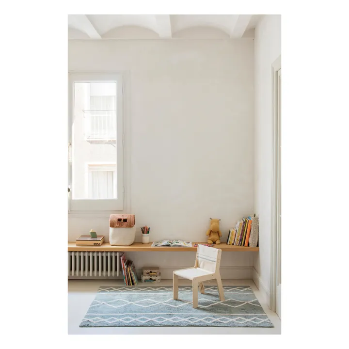 Lorena Canals Chaise Sillita en bouleau déhoussable | Bleu pâle