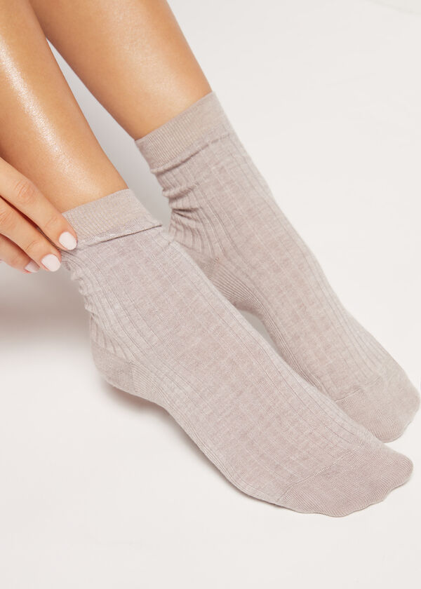 Meias curtas com cashmere