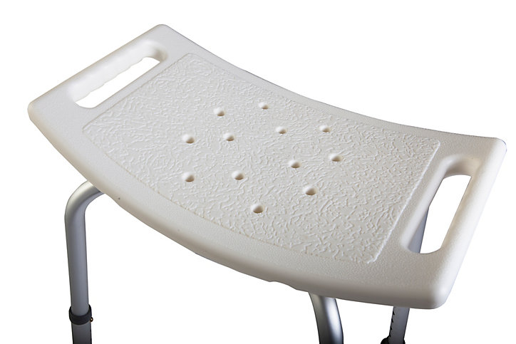 Tabouret de douche avec poignées blanc Godonier