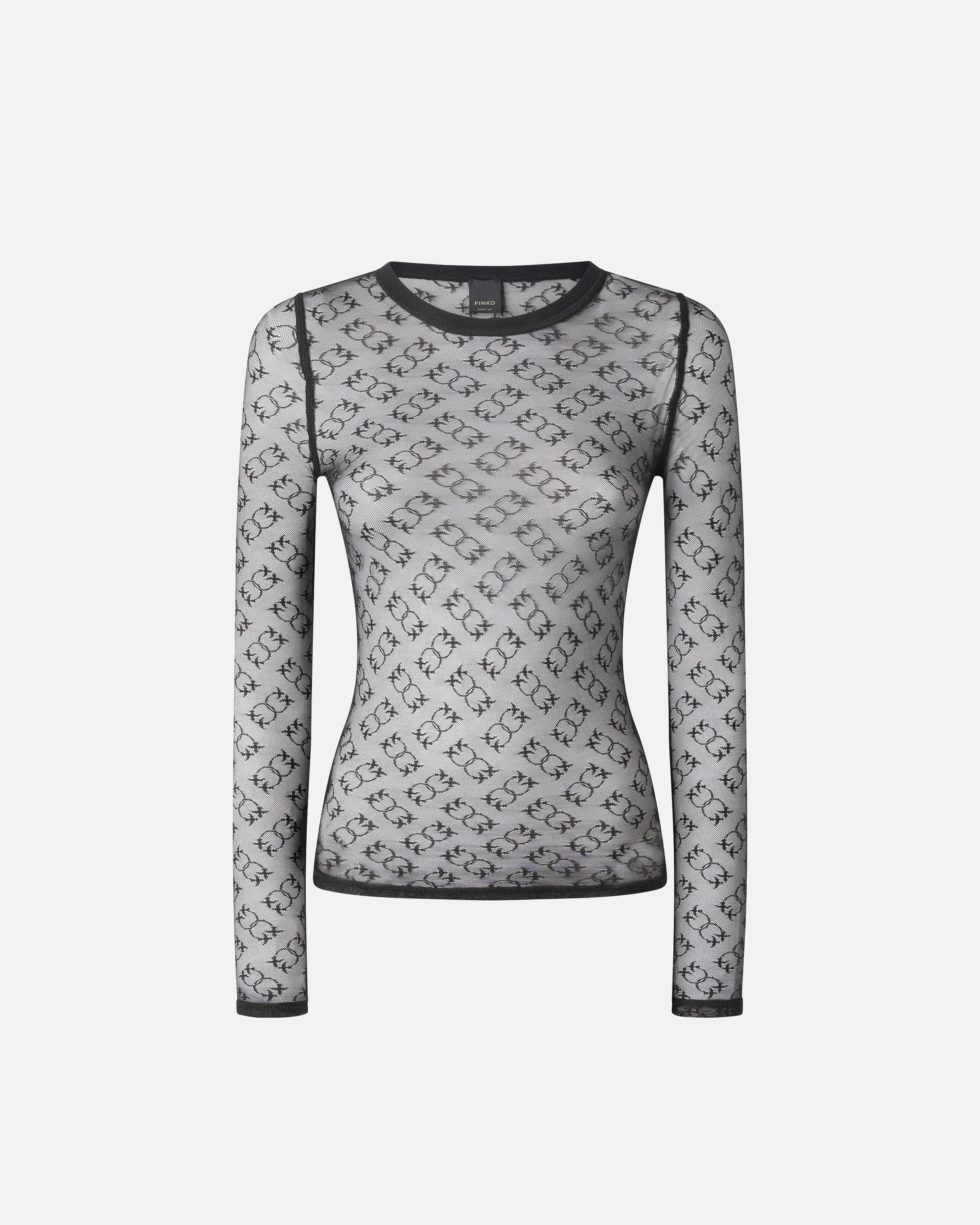 T-shirt à manches longues monogram | Noir