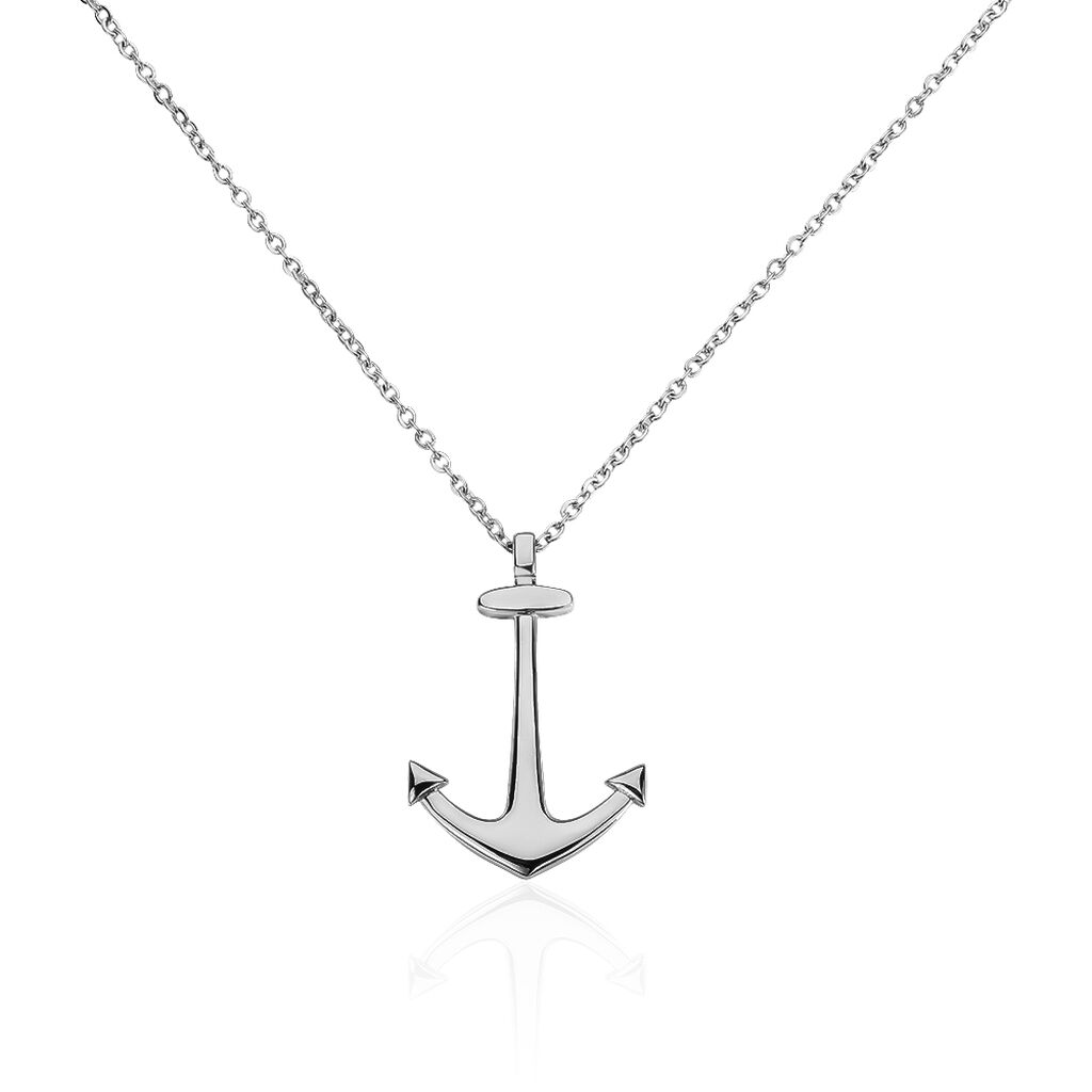Collier Cedric Acier Blanc