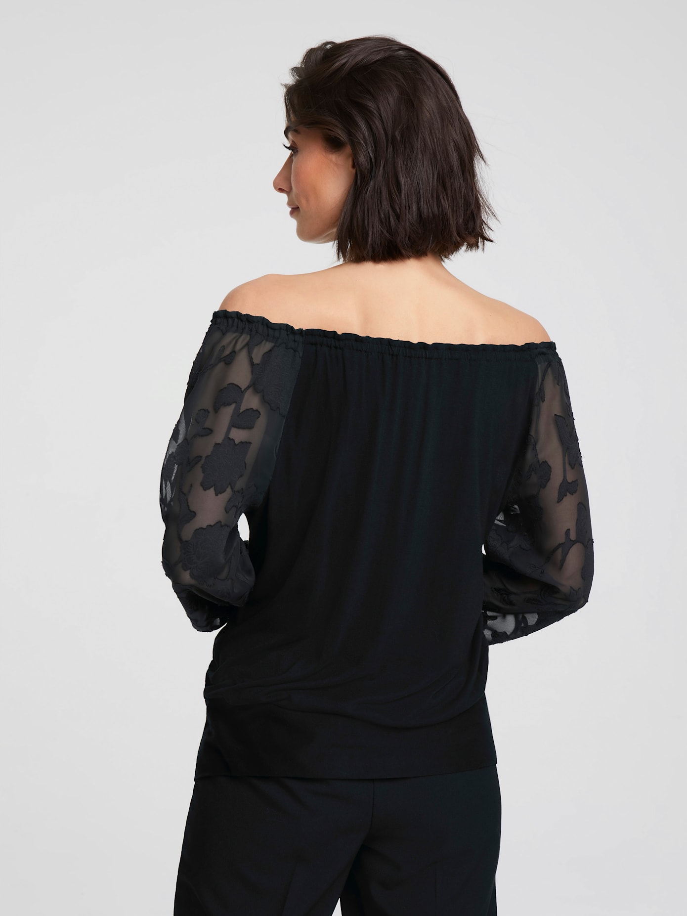 T-shirt manches transparentes