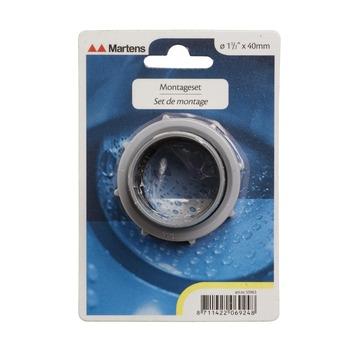 Martens sifon montageset PVC grijs 6/4