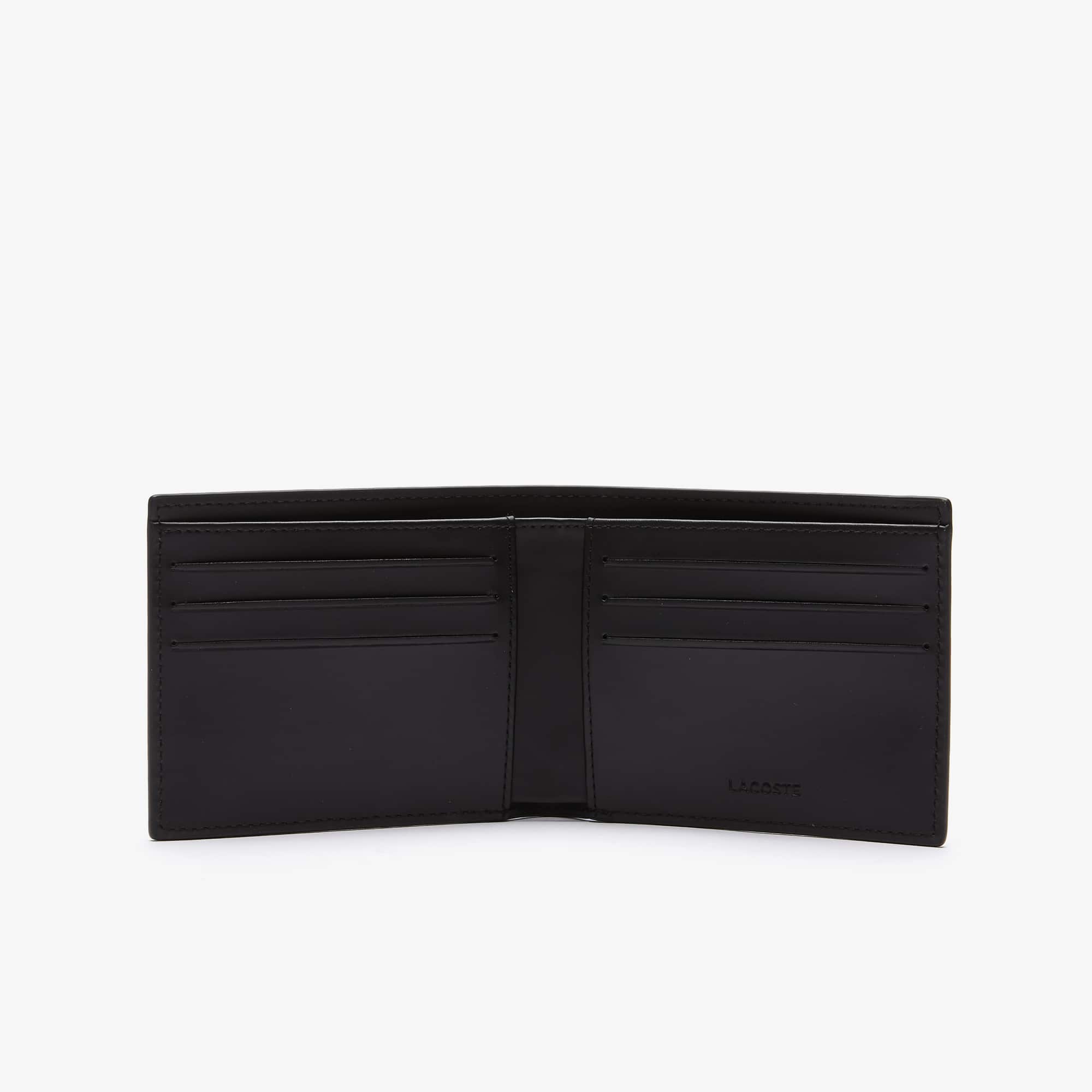Petit portefeuille The Blend en toile monogramme Portefeuilles - Noir - Lacoste - Homme