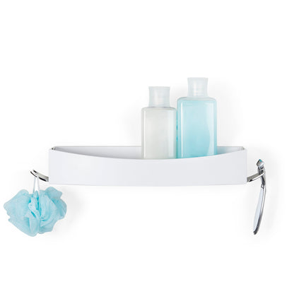Etagère de douche sans perçage Clever blanche