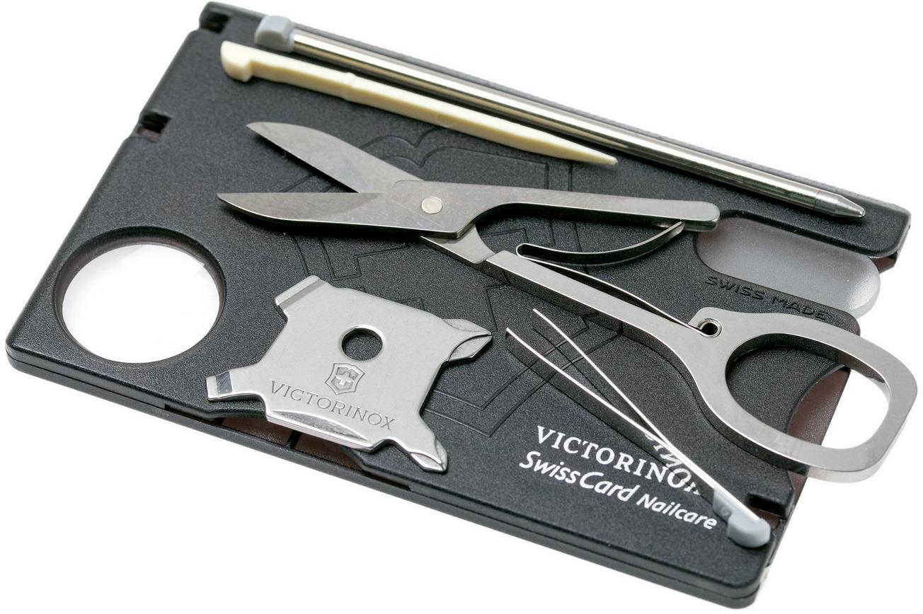Victorinox SwissCard Nailcare transparant zwart 0.7240.T3