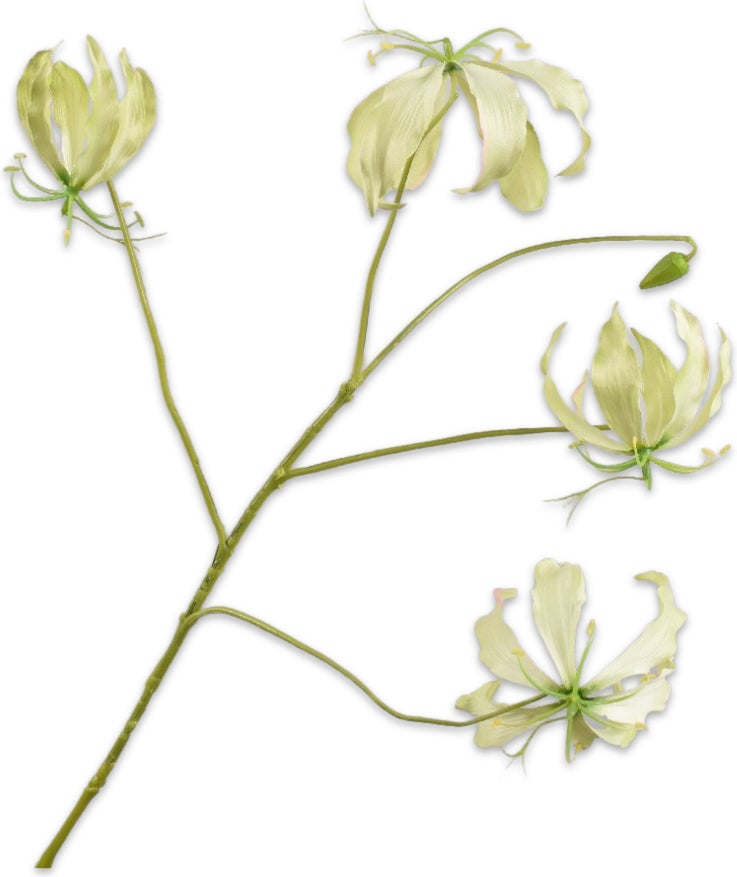 Silk-Ka kunstbloem Gloriosa groen 89 cm