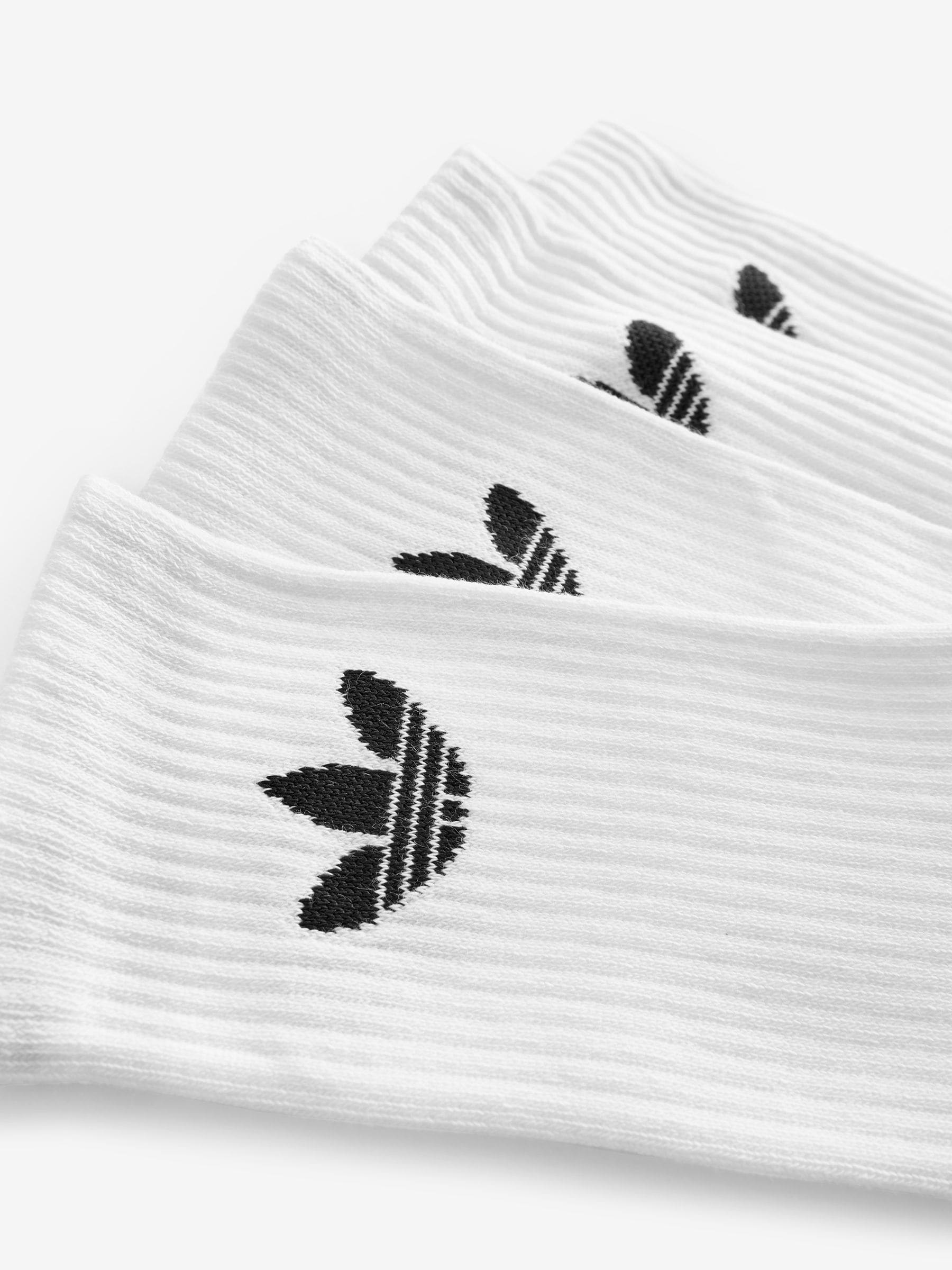 Wit - adidas Originals verpakking van 3 Trefoil enkelsokken