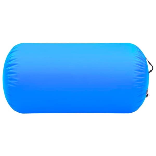 vidaXL Oppblåsbar gymnastikkrull med pumpe 120x75 cm PVC blå