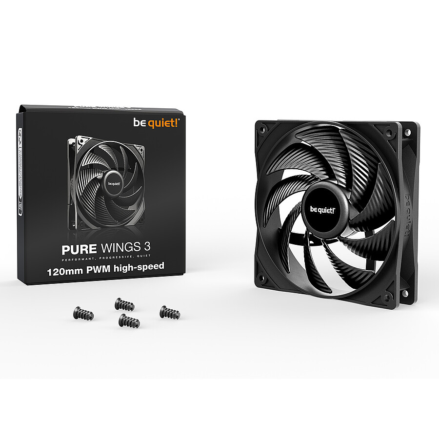 be quiet! Pure Wings 3 120 mm PWM High Speed - Noir