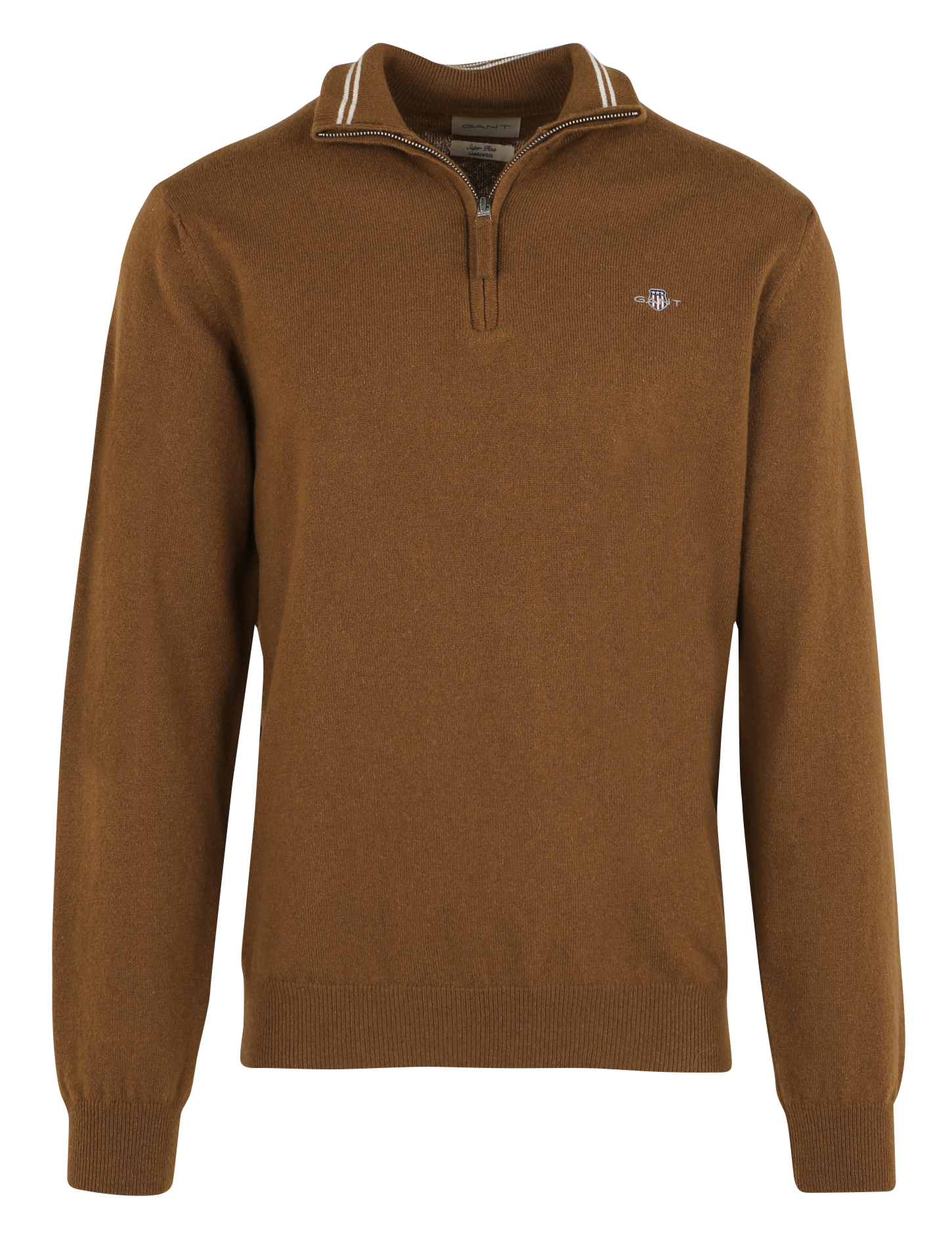 Pull col montant zippé en laine | Orange