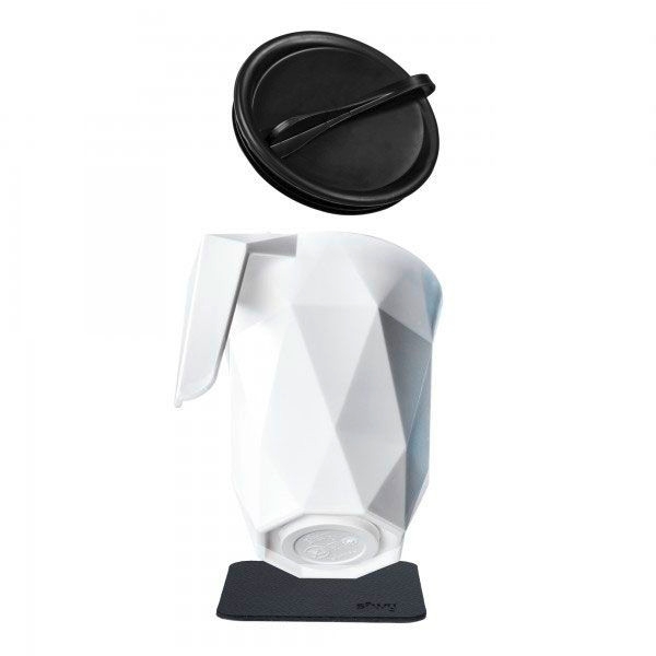 Kunststoff Henkel-Tasse TO GO - Pad Schwarz