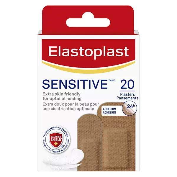 Curativos Elastoplast Sensitive para Pele Mista - 20 unidades