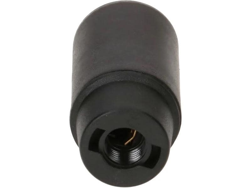 Max Hauri Lampenfassung E14 Glattmantel M10 x 1 Schwarze Lampenfassung für E14 Leuchtmittel