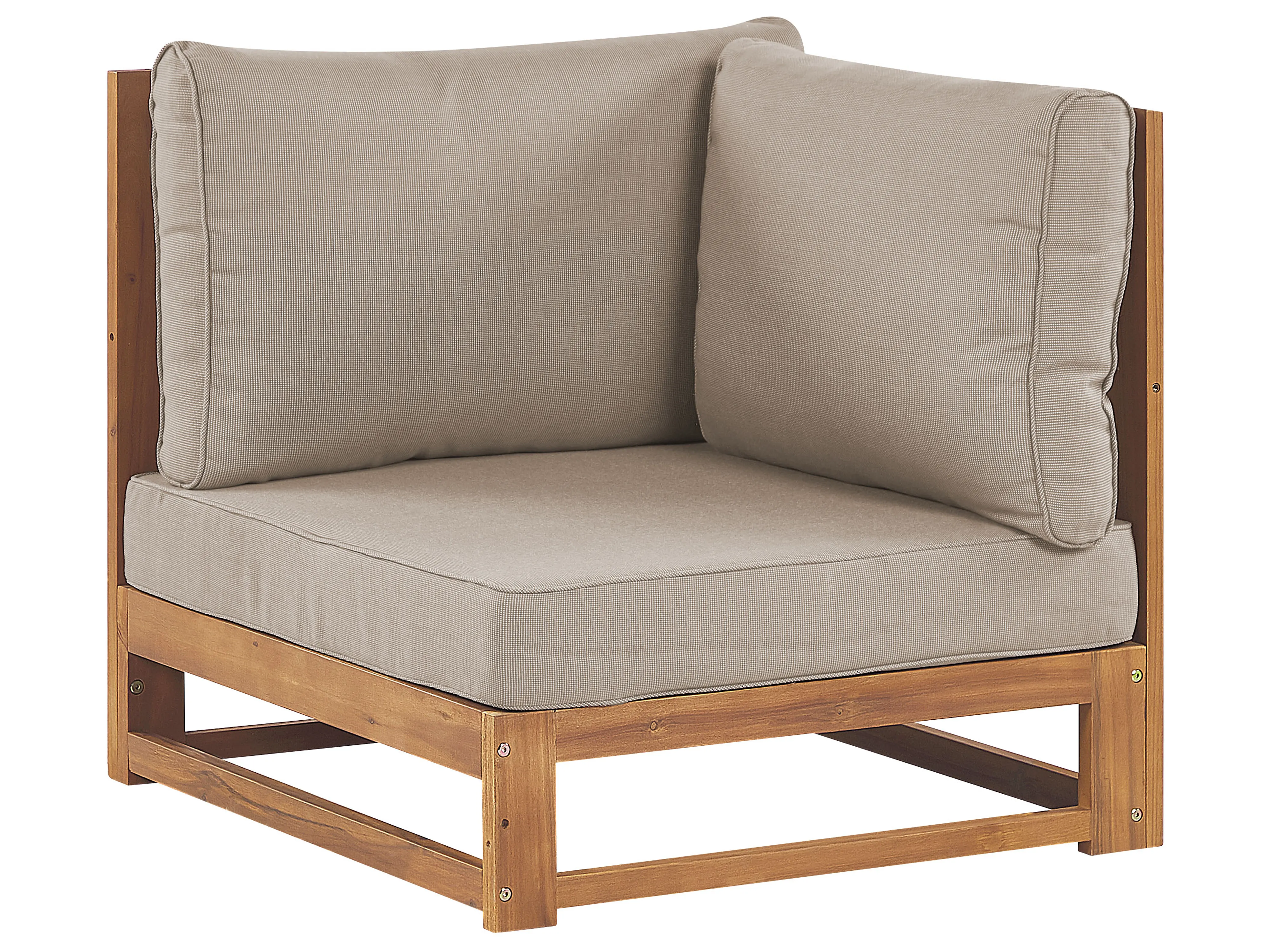 Tuin hoekloungeset met tafel 4-zits TIMOR rechtszijdig modulair Gecertificeerd acaciahout Lichtbruin