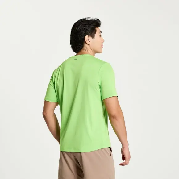 Saucony Explorer Hardloopshirt Korte Mouwen Groen Heren