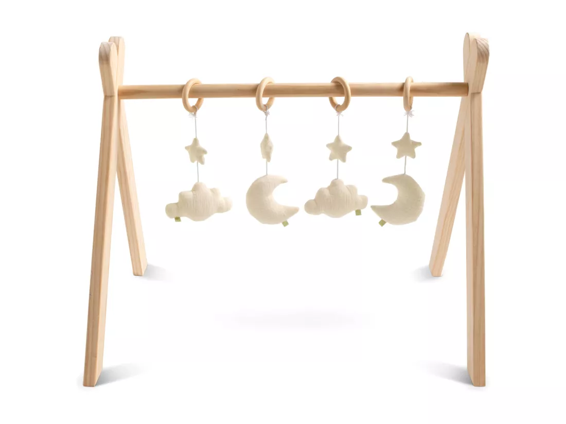 Arche d'éveil bois avec 4 jouets