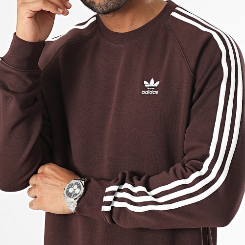Sweat Crewneck A Bandes 3 Stripes IK8382 Marron