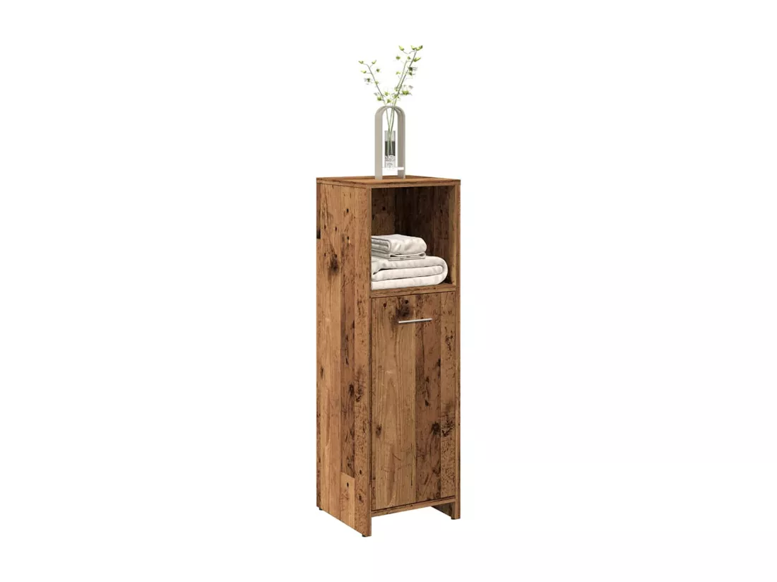Armoire de salle de bain vieux bois 30x30x95 cm bois ingénierie