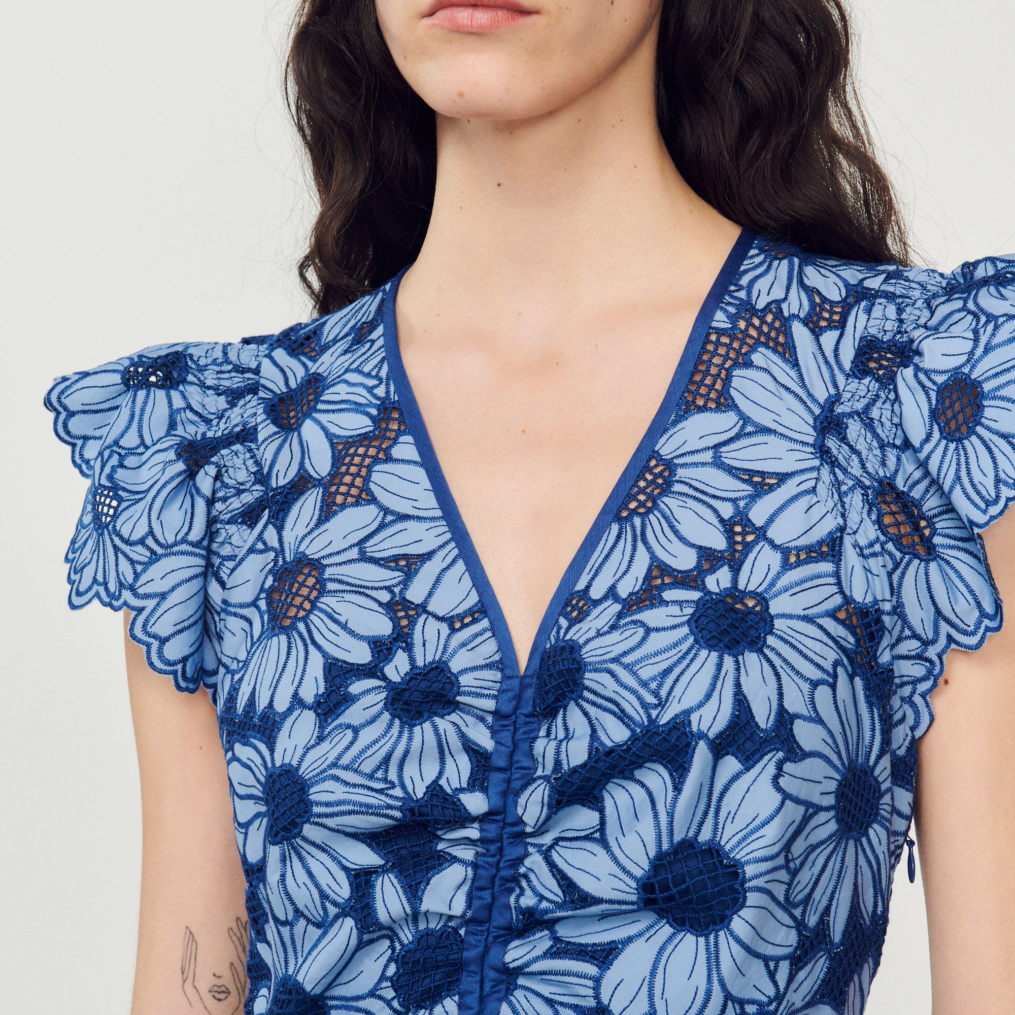 Robe guipure marguerites