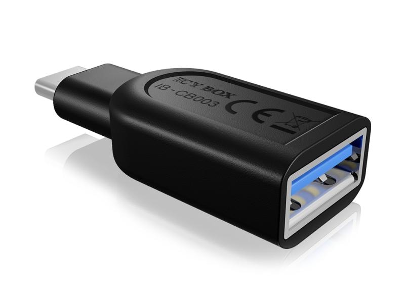 ICY BOX Adapter IB-CB003 USB-C Stecker - USB-A Buchse Adapter für USB 3.0 Type-C Stecker zu USB 3.0 Type-A Buchse
