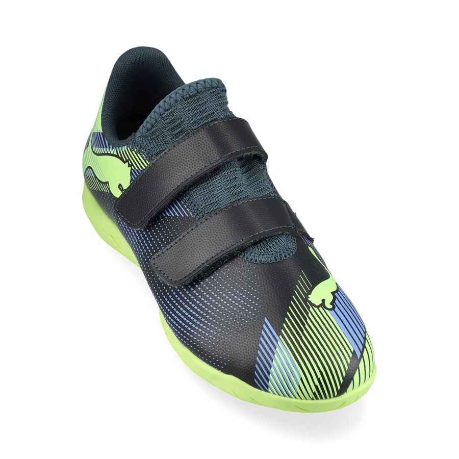 PUMA Future 7 Play Velcro IT Lights Out - Gray Skies/Violet/Fizzy Apple/Blanc Enfant