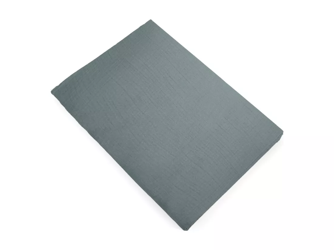 Drap plat 270x300 cm mousseline de coton collection MILOS vert lichen