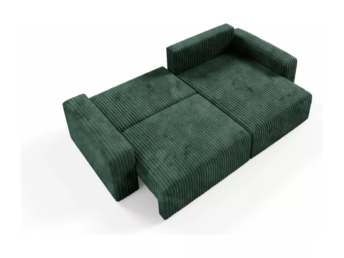 Canapé d'angle convertible Cord FANO Vert