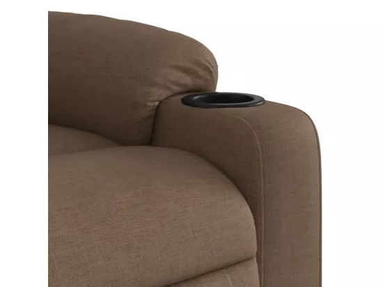 Fauteuil massant inclinable Marron Tissu