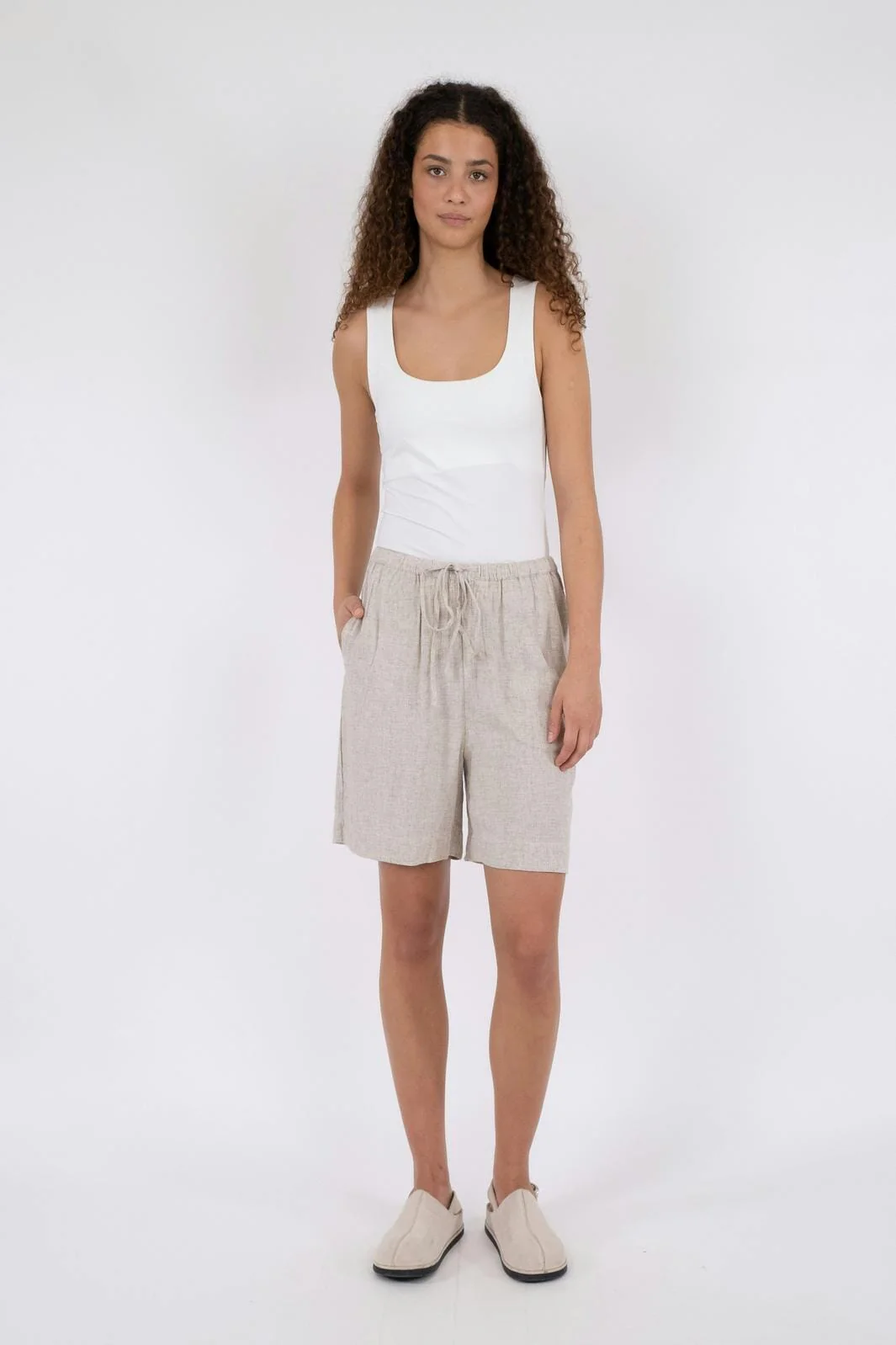 Neo Noir Santo Soft Linen Shorts