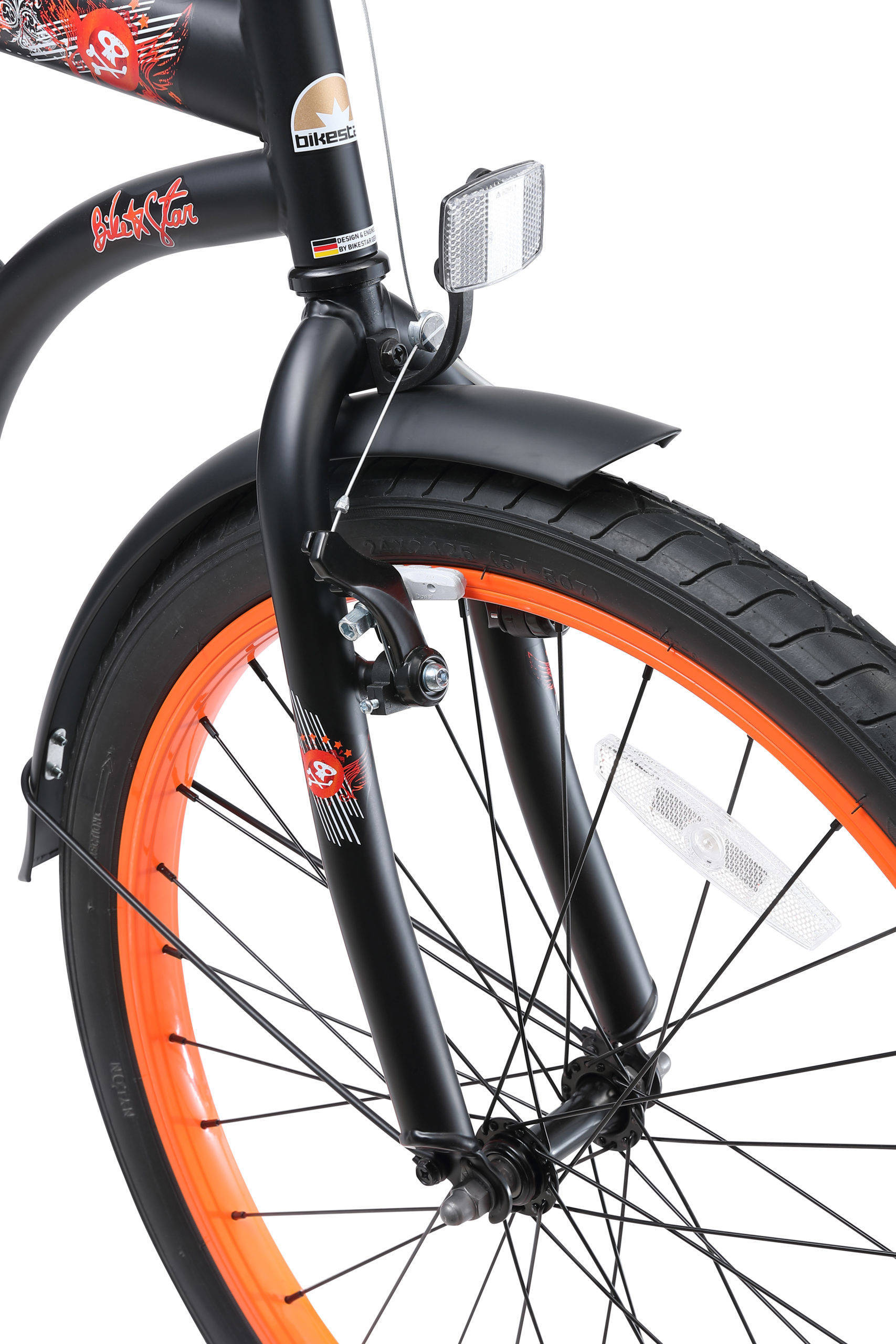 BikeStar Cruiser kinderfiets 24 inch zwart