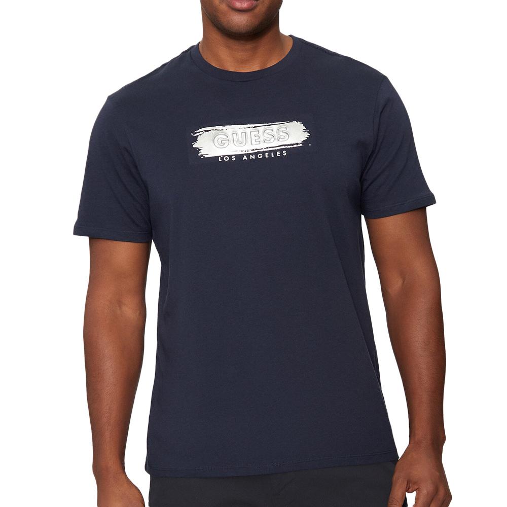 Guess T-shirt Marine Homme Guess Metallic1K