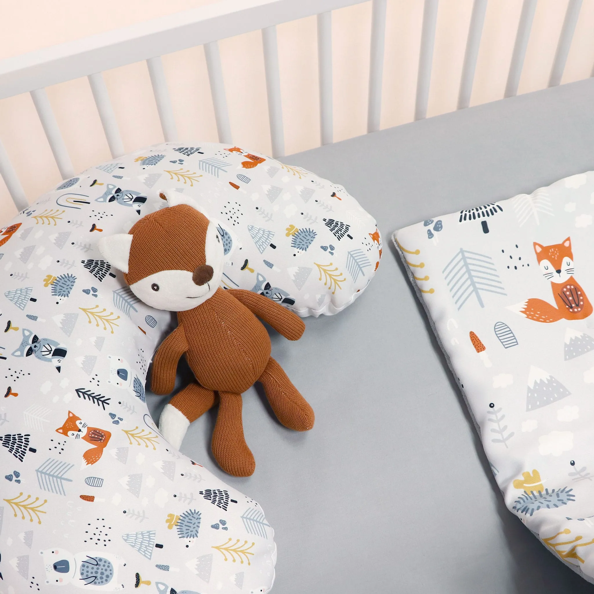 Origami Maison Coussin d'Allaitement - Forêt Nordique