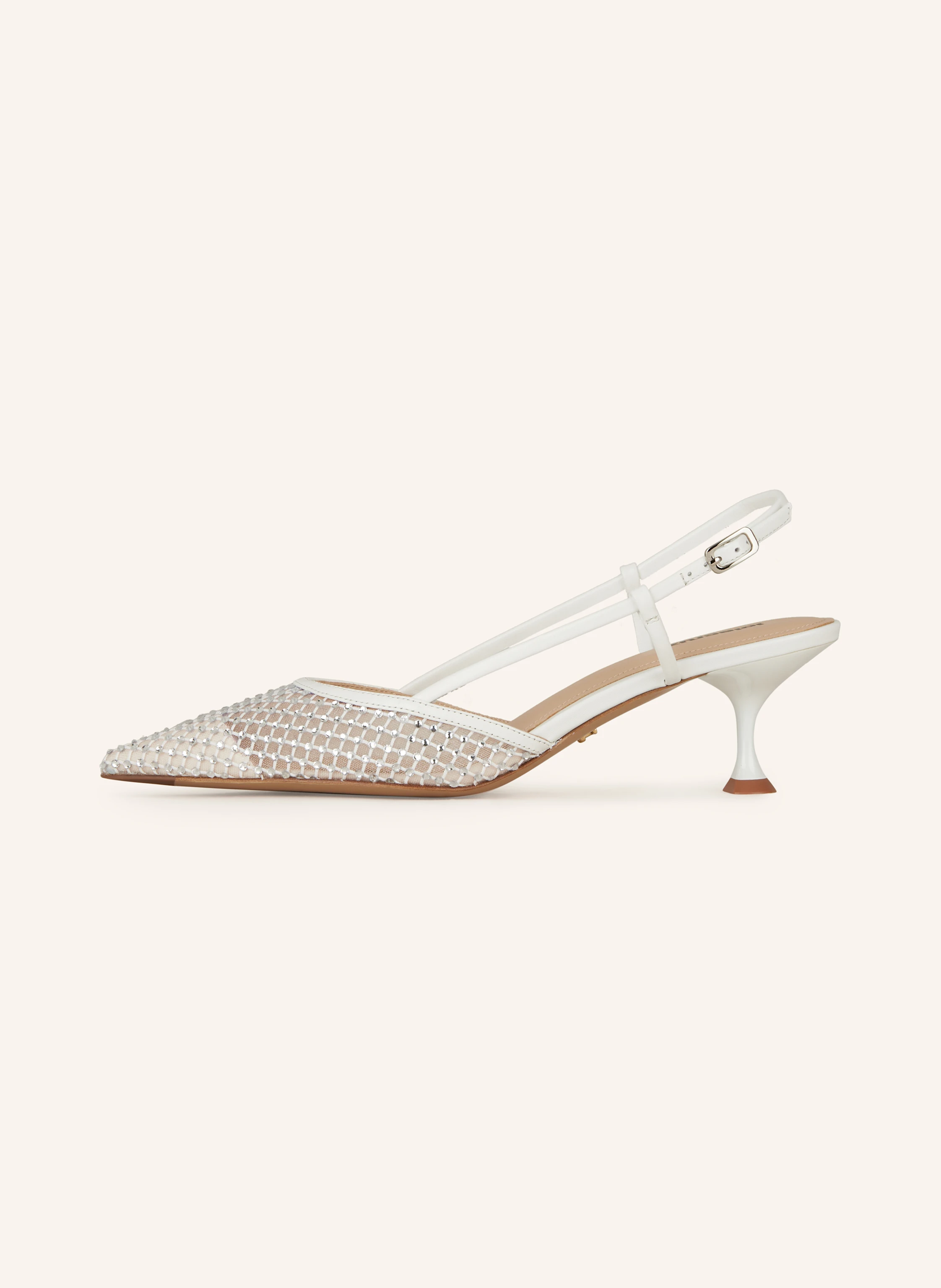 Lola Cruz Slingpumps mit Schmucksteinen