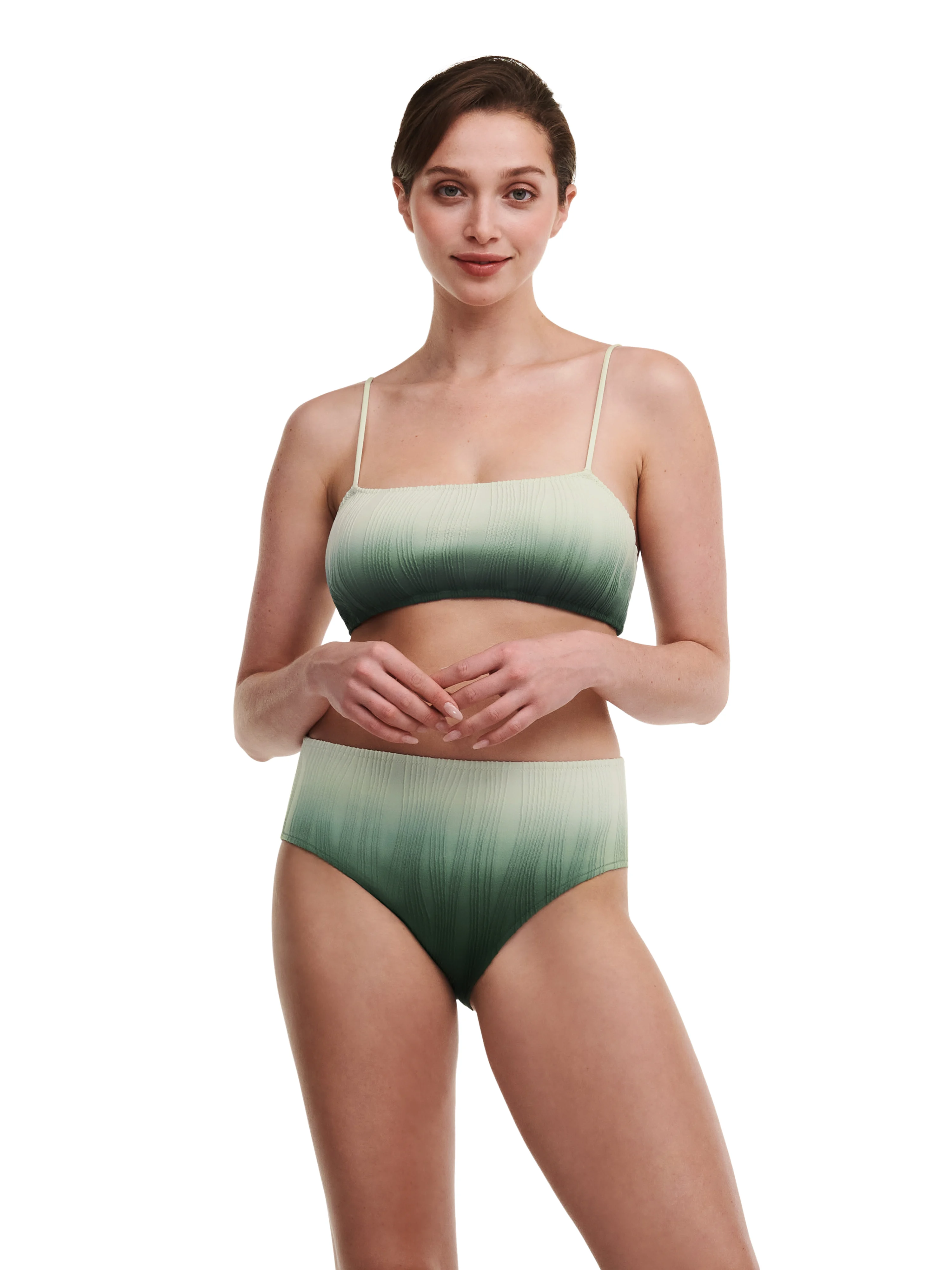 SWIM ONE SIZE - Bas de maillot de bain culotte taille haute | Vert
