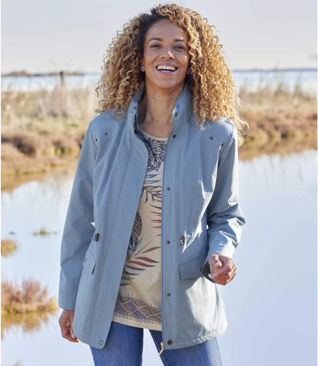 Parka Coupe-Vent Doublée Micropolaire