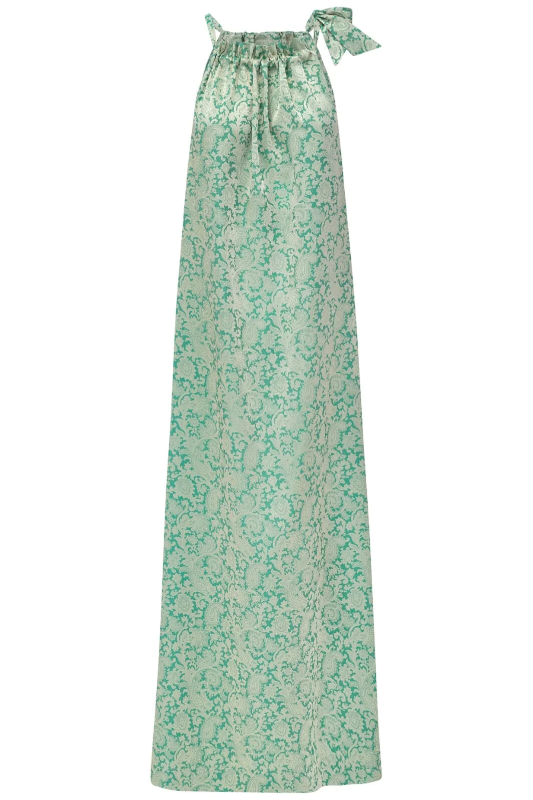 Karmamia Simone Dress emerald gold jacquard