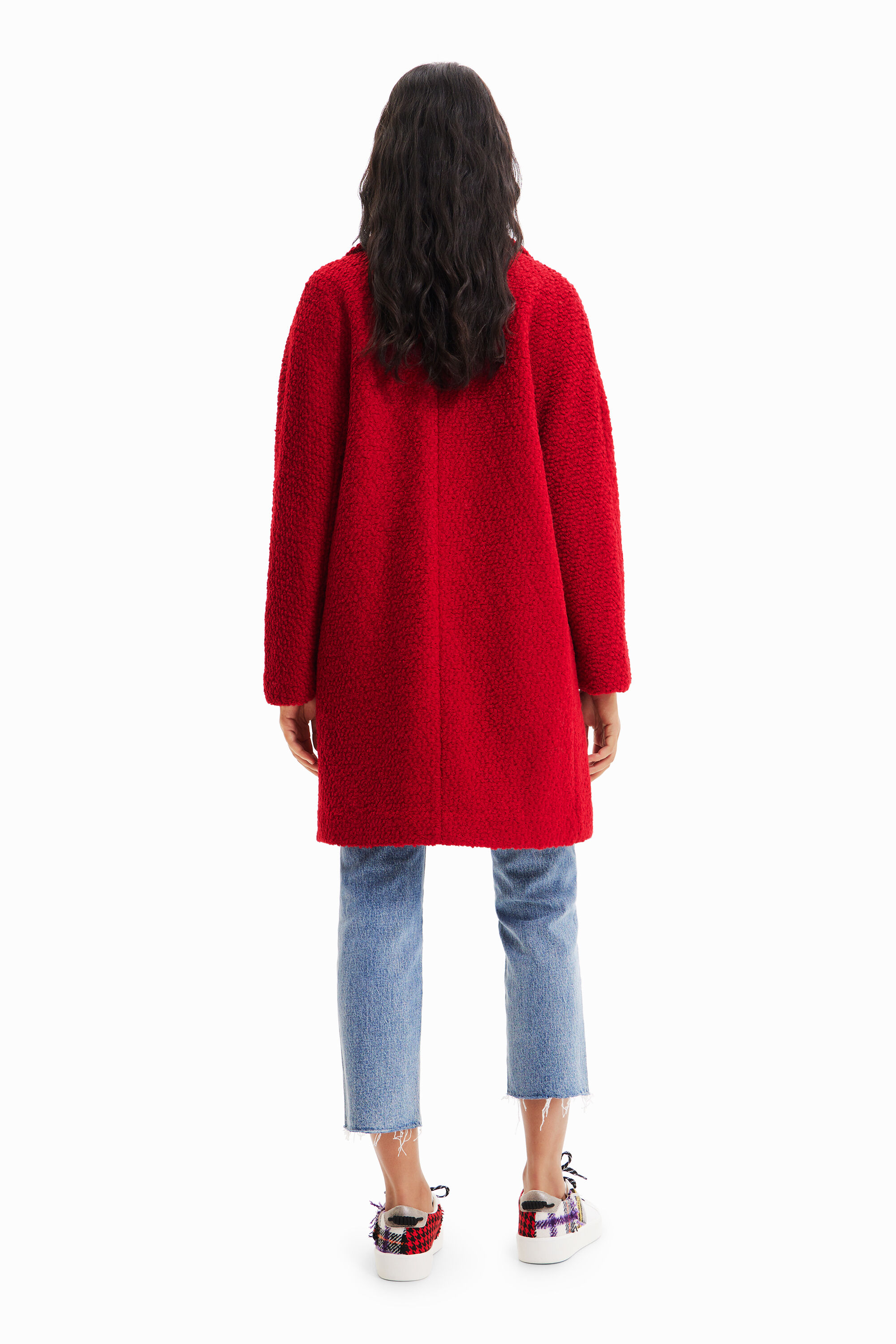 Manteau droit laine