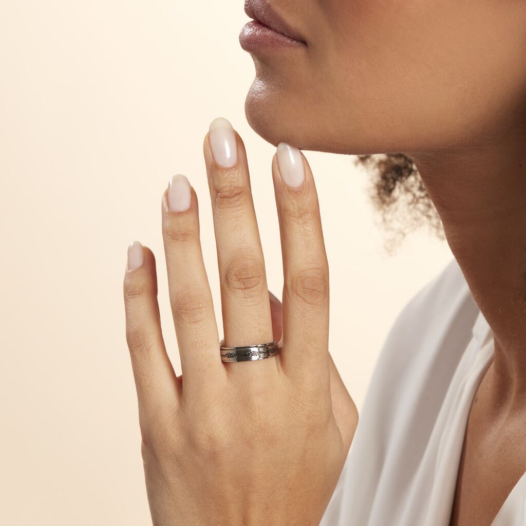 Bague Acier Blanc Lucas